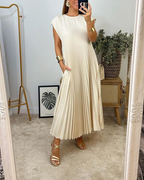 Phoebe™ - Pleated Long Dress
