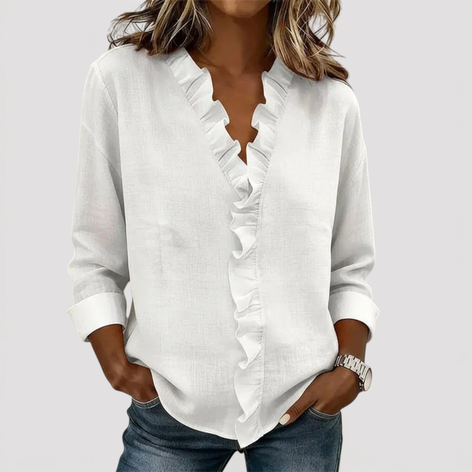 CRISTINE –  RUFFLED BLOUSE