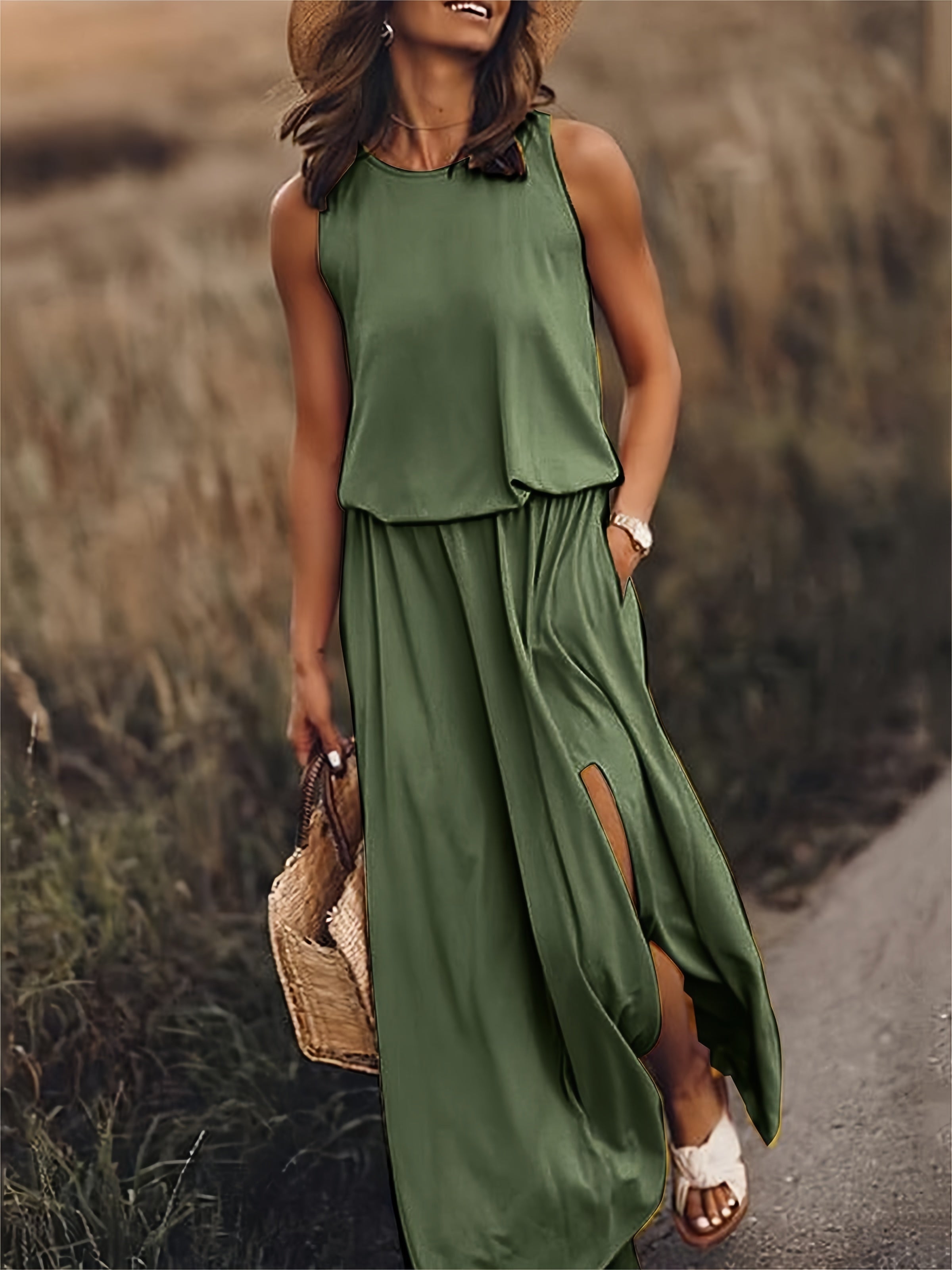 Minerva - Sleeveless Maxi Gown