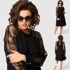 EVELYN – CLASSIC LACE SLEEVE DRESS