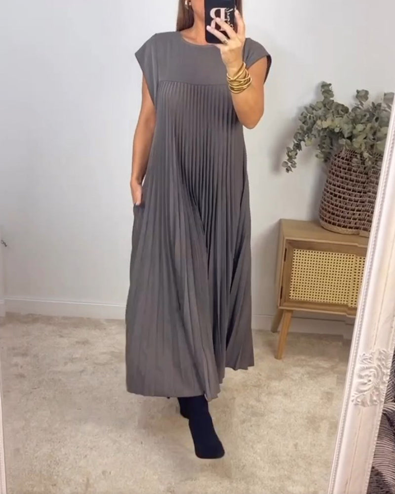 Phoebe™ - Pleated Long Dress