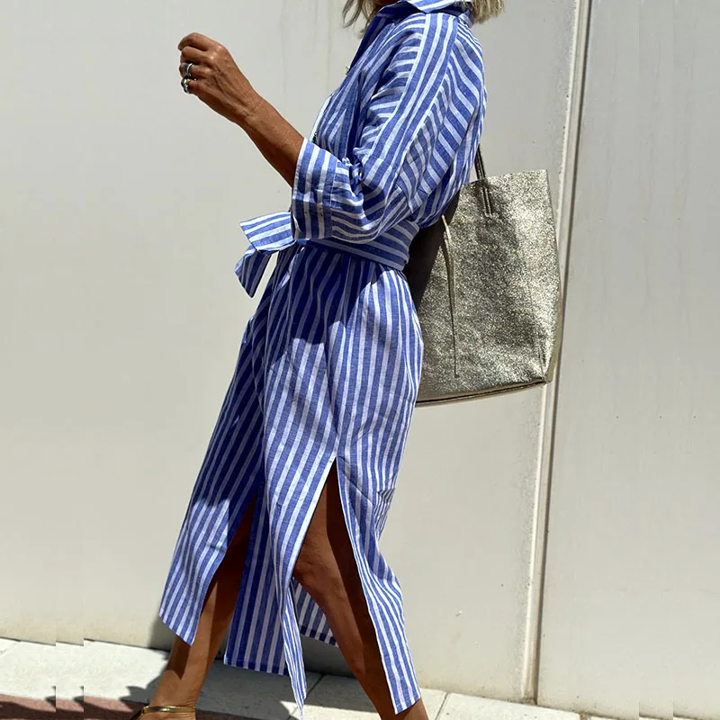 Francesca™ - Striped Shirt Dress
