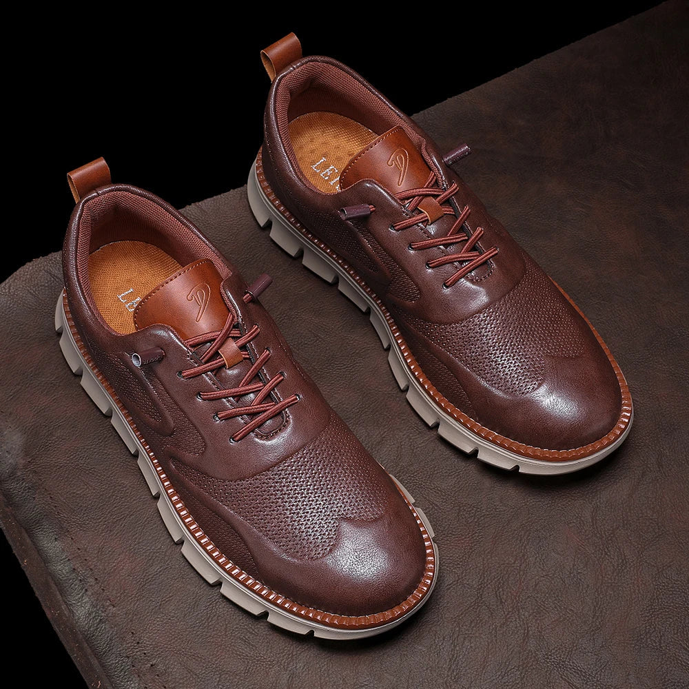 CALDWELL LEATHER TRAINERS