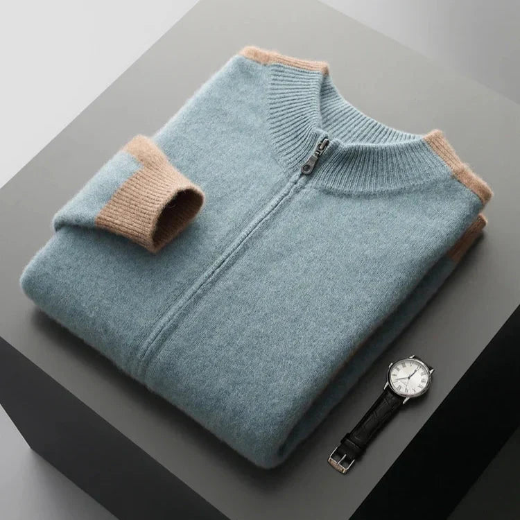 FERRARA CASHMERE ZIP-THROUGH JACKET