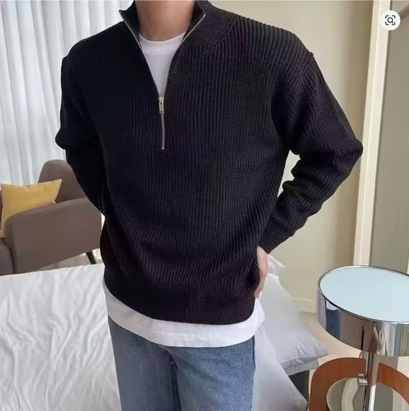 Brenton Half-Zip Sweater – Luxury & Comfort