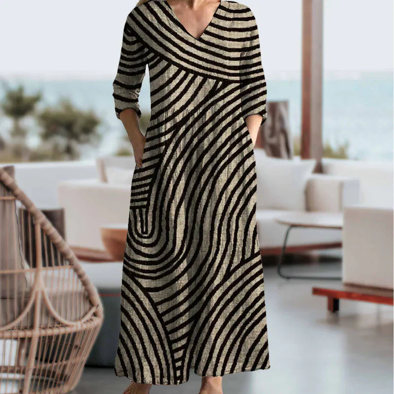 Ella™ - Vintage Striped Dress
