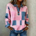 BELLA – Vintage Check Cozy Sweater